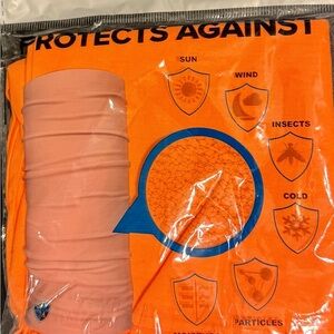 SA Co. Orange Neck Gaiter 100% Microfiber Polyester
